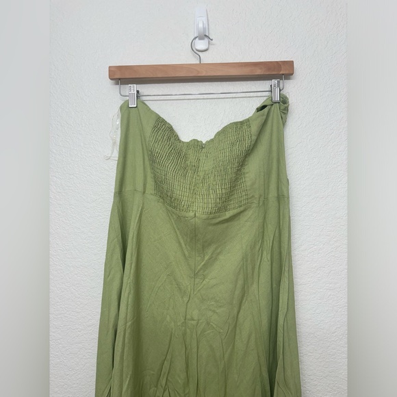 Petal & Pup Rosetta Cutout Cotton & Linen Strapless Dress - Picture 7 of 11